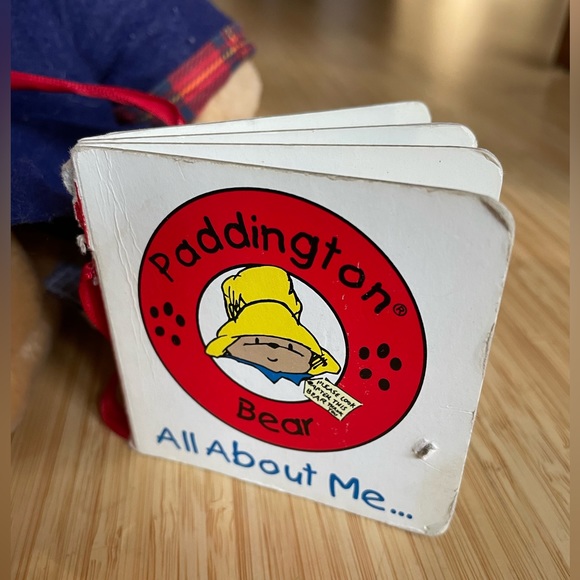 Talking Paddington Bear with Yellow Hat and attached All About Me Board Book - Picture 3 of 6